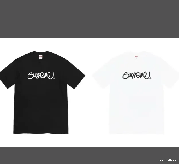 Straw Short Round L Neck White Font XL Tee 22ss and Line sleeved Handstyle Logo M S Black T-shirt 0624